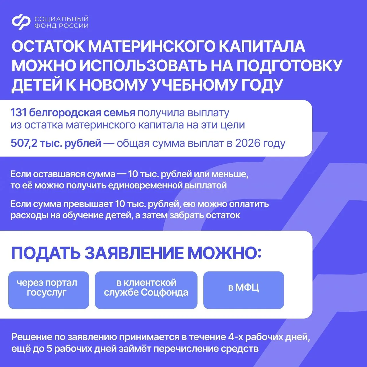 Остаток маткапитала может помочь с расходами к школе