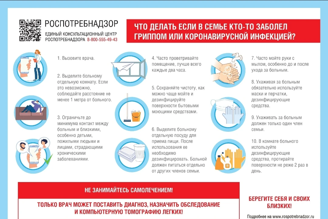 Что делать, если в семье кто-то заболел гриппом или коронавирусной инфекцией?
