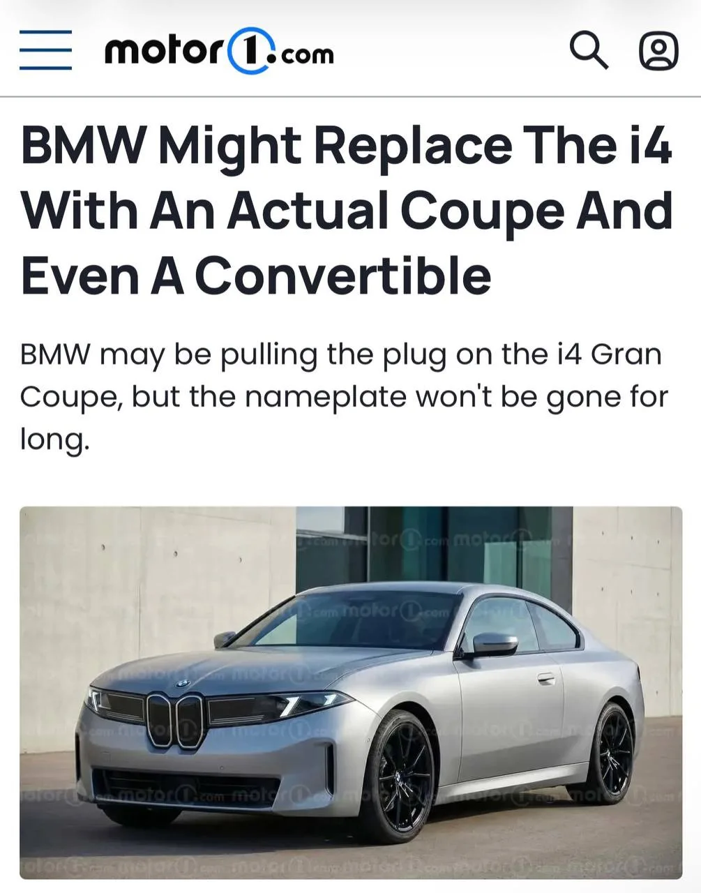 🗣BMW i4 скоро отправят на пенсию — производство электрического Gran Coupe могут сверну...