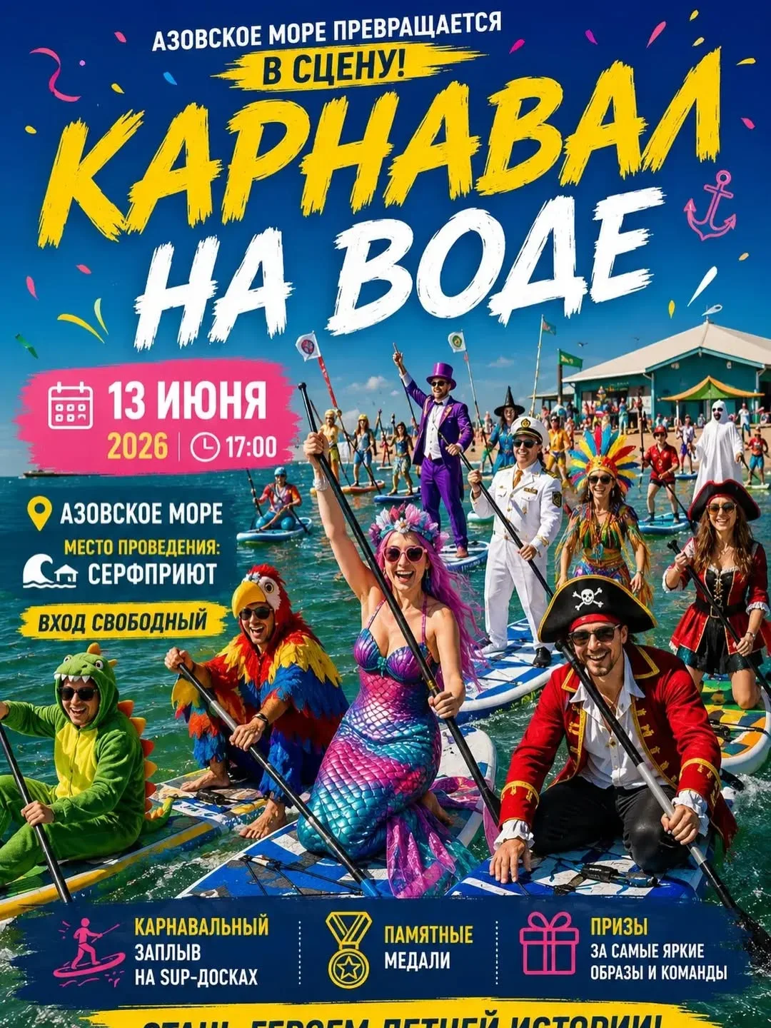 13 июня в 17:00 Азовское море превратится в большую сцену на воде.