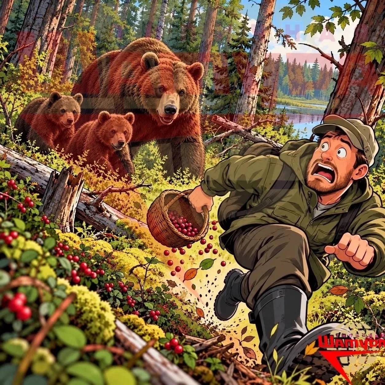 🐻 ЗА ЯГОДАМИ СХОДИЛ: В ТУГОЛЕССКОМ ЛЕСУ МУЖЧИНА ВСТРЕТИЛ МЕДВЕДИЦУ С ДВУМЯ МЕДВЕЖАТАМИ