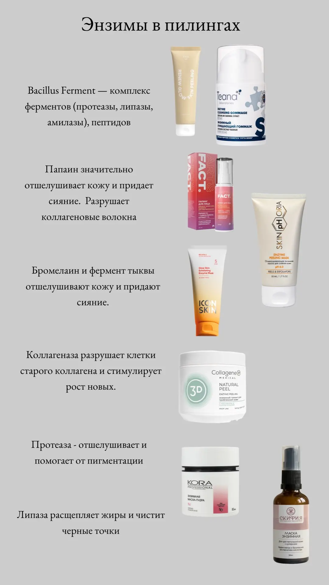 Гайд по ферментам в косметике  Я заметила сильные положительные изменения на моей кожи, когда помимо