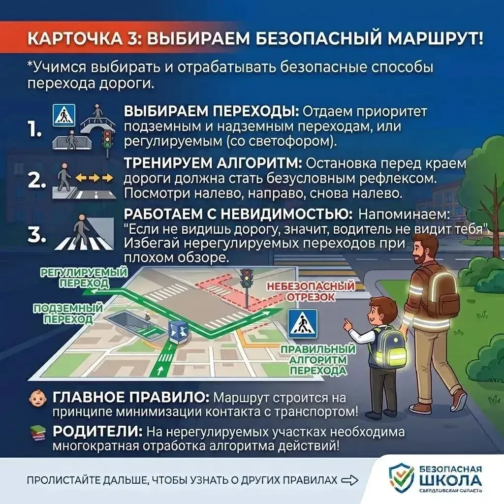 🚦Госавтоинспекция Свердловской области призывает родителей заранее отработать с детьми...