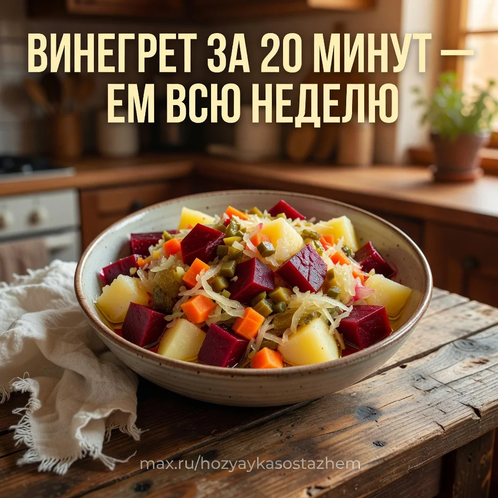 ВИНЕГРЕТ — САЛАТ, КОТОРЫЙ МЫ ЗАБЫЛИ, А ЗРЯ: ГОТОВЛЮ ЗА 20 МИНУТ И ЕМ ВСЮ НЕДЕЛЮ  Моя мама делала его