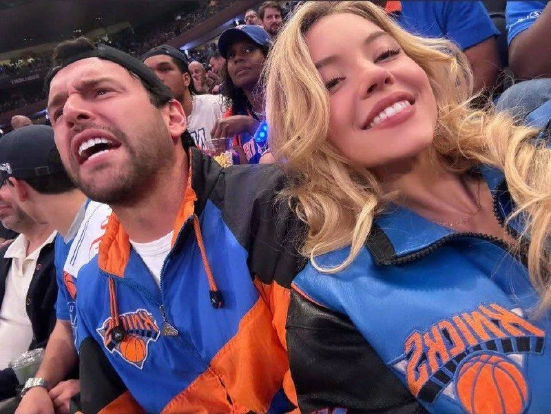 Сидни Суини и Скутер Браун на финале NBA 🧡