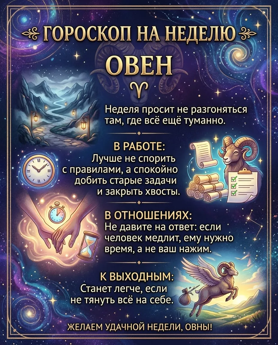 ГОРОСКОП НА  НЕДЕЛЮ с 5 по 11 октября для всех 12 знаков.