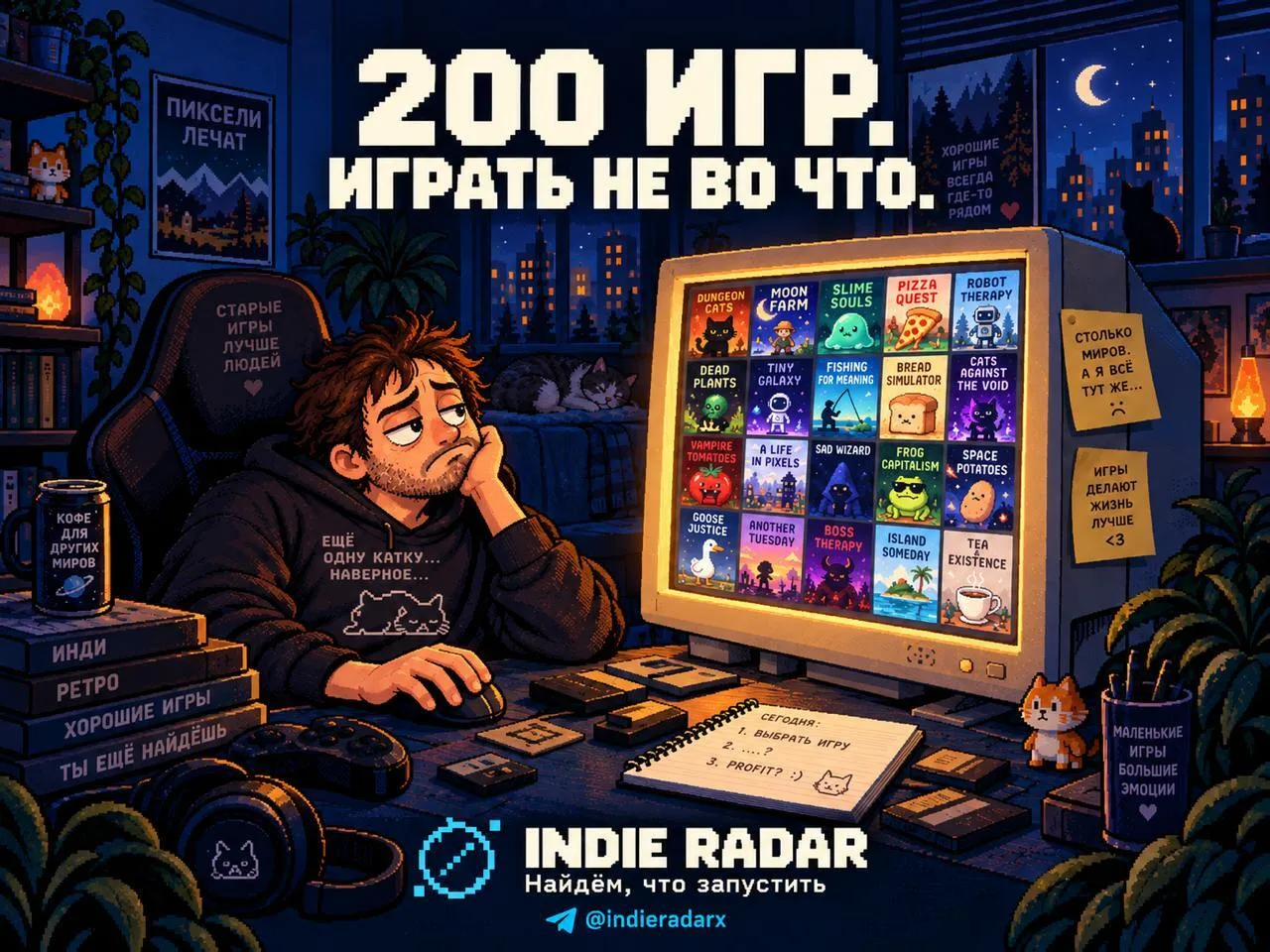 Открыл Steam → полистал → устал → закрыл.