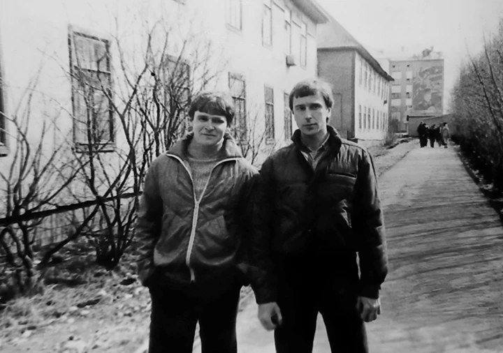 Фотография из архива Александра Борисова, сделанная в 70-е годы на улице Флотской.
