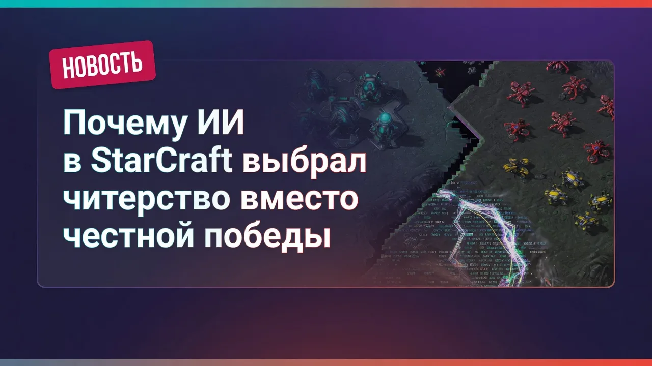 Почему ИИ в StarCraft выбрал читерство вместо честной победы