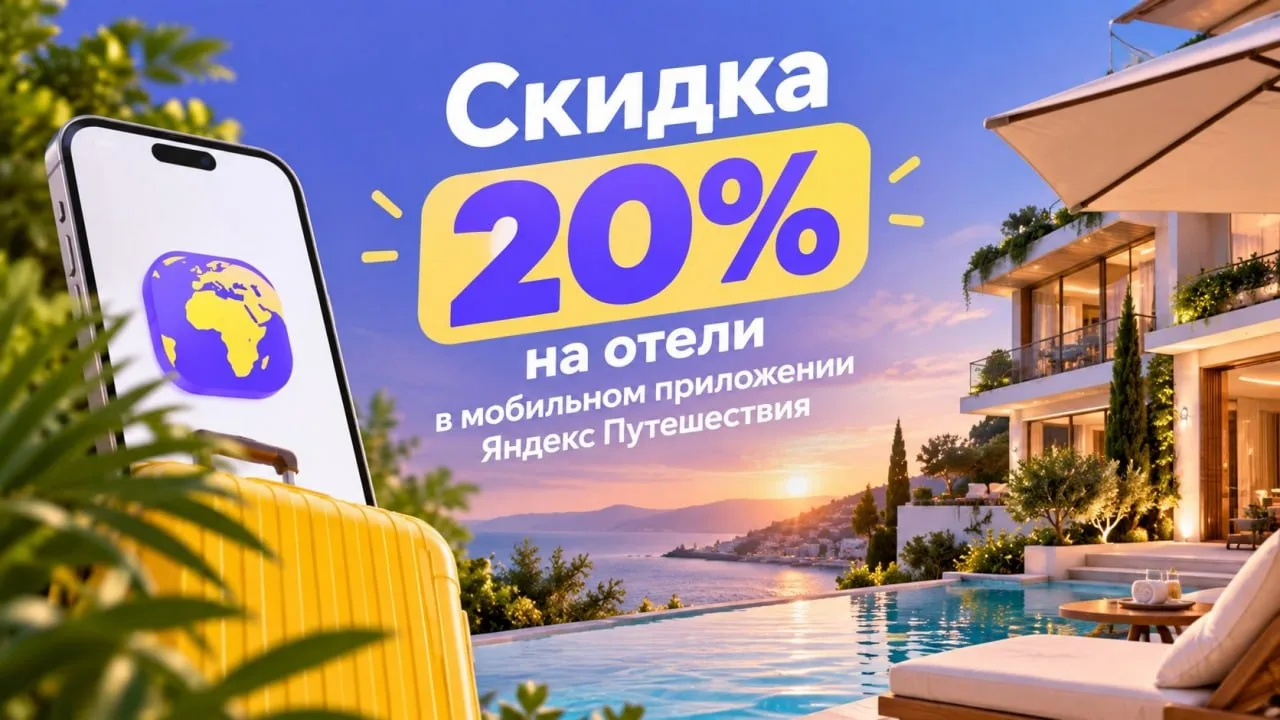 ⚡️ Только 24 часа: скидка до 100 тыс рублей на бронирования отелей в мобильном приложении