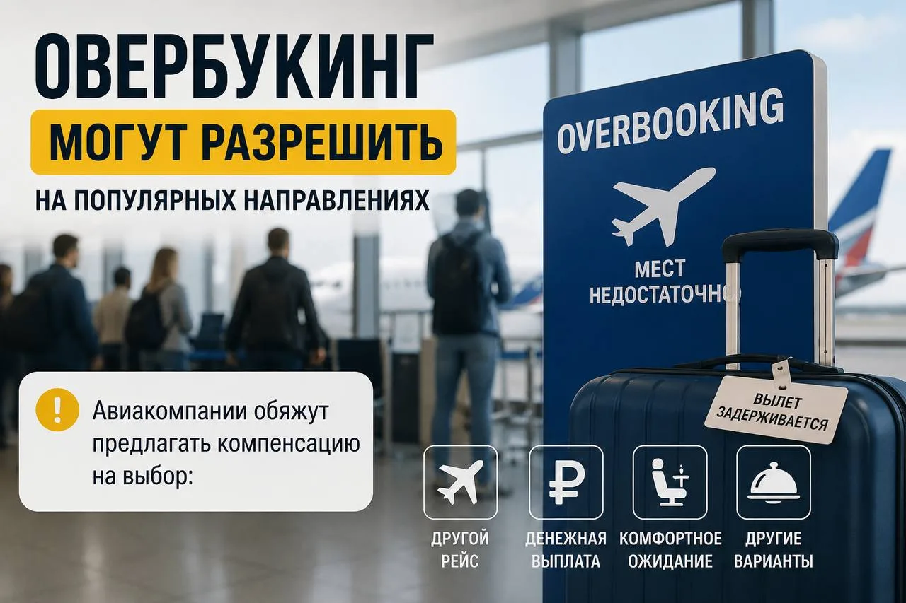 ✈️Овербукинг могут официально разрешить на популярных авиамаршрутах