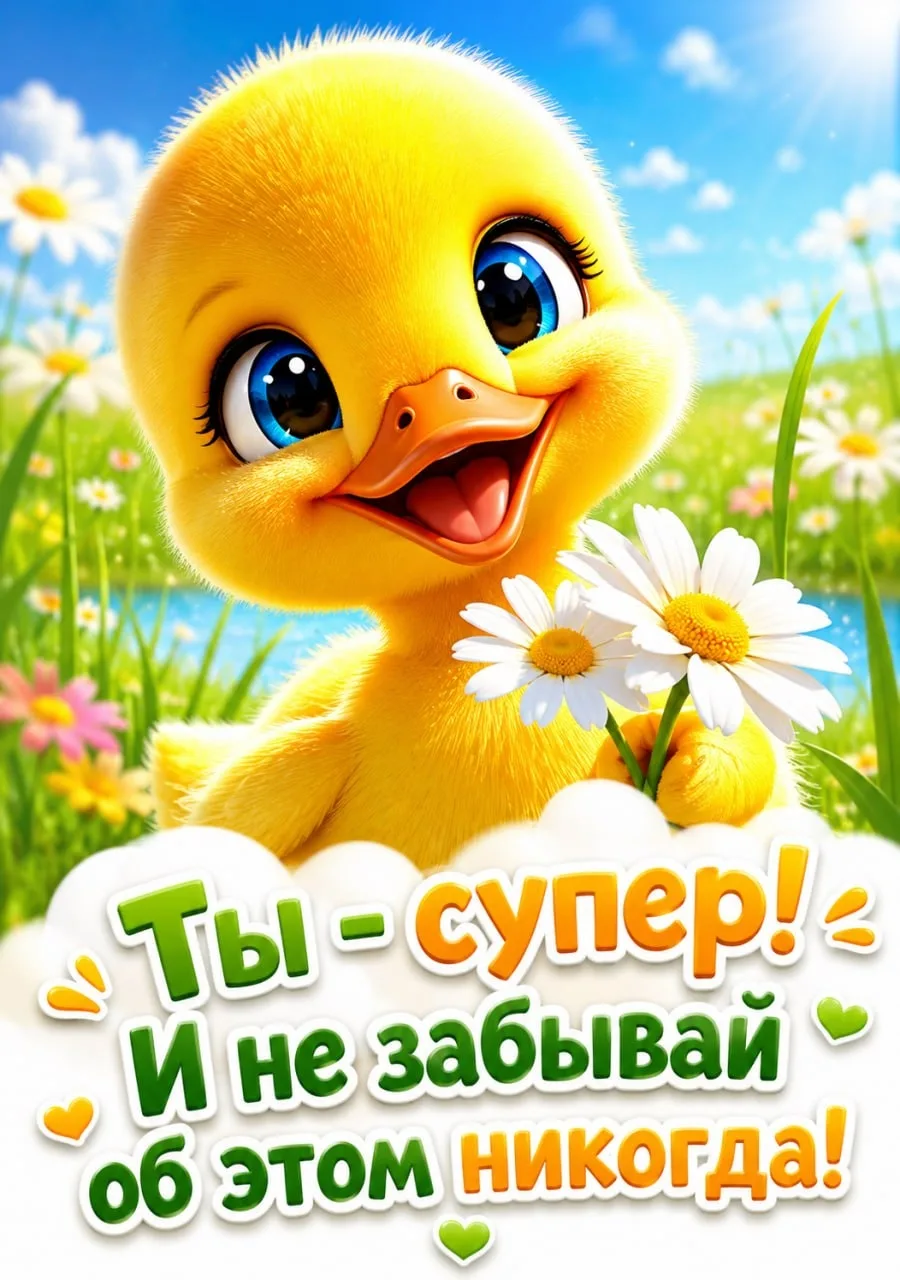 🙂 Ты супер! 🌷



☀️✨🟢✨☀️

МЫ в МАХ - подписаться.

❤️ Фабрика Поздравлений
📌#пожелание