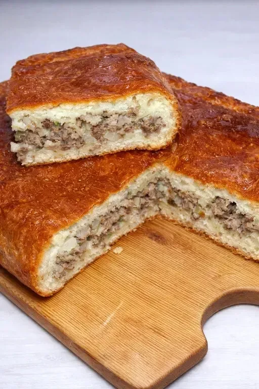 Пирог с мясом «Быстрый и легкий» Отличный рецепт в котором нет ничего сложного, а получаем вкуснятин