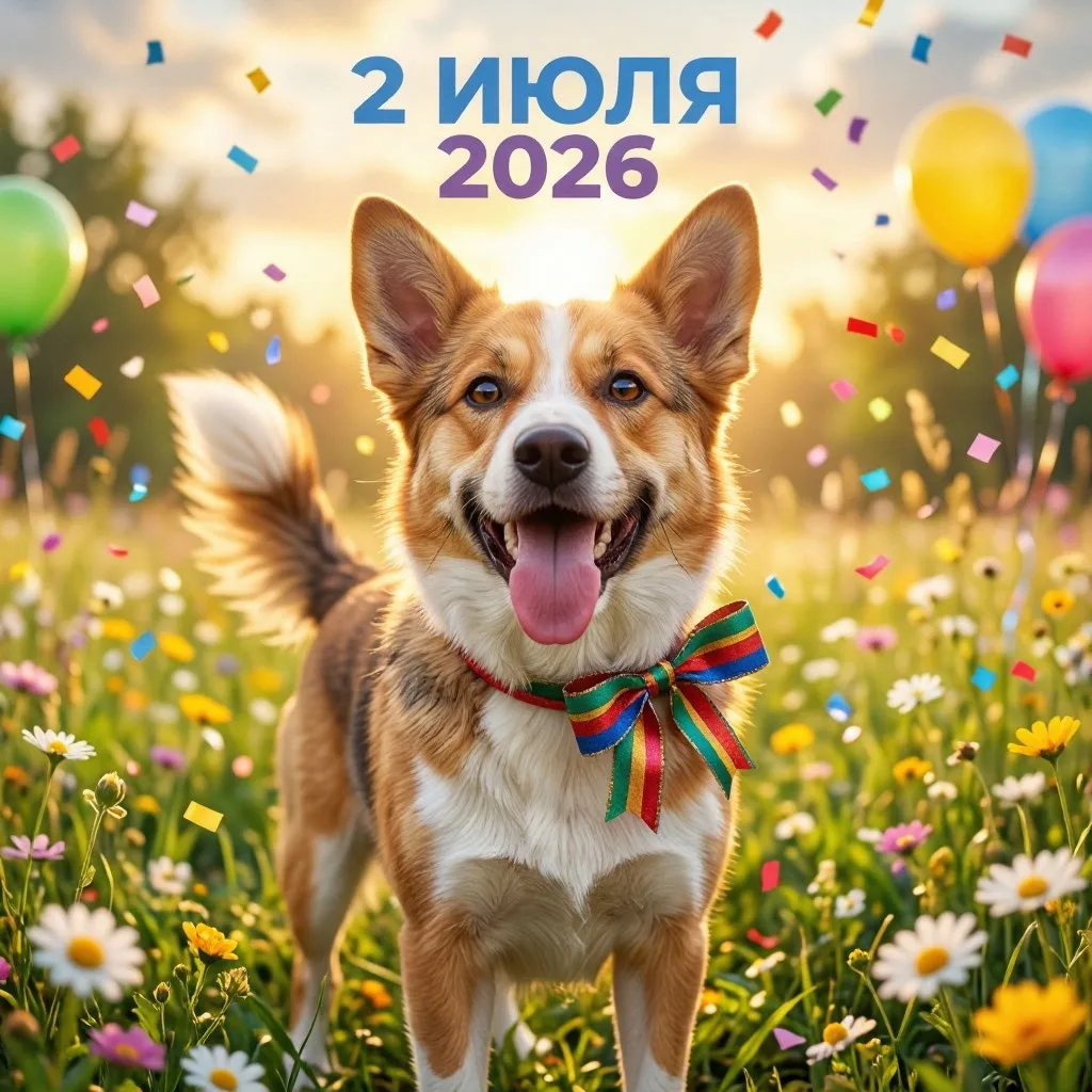 🎉🐶 Сегодня, 2 июля 2026 года — Международный день собак! 🐶🎉  

Поздравляем всех наших любимых хв