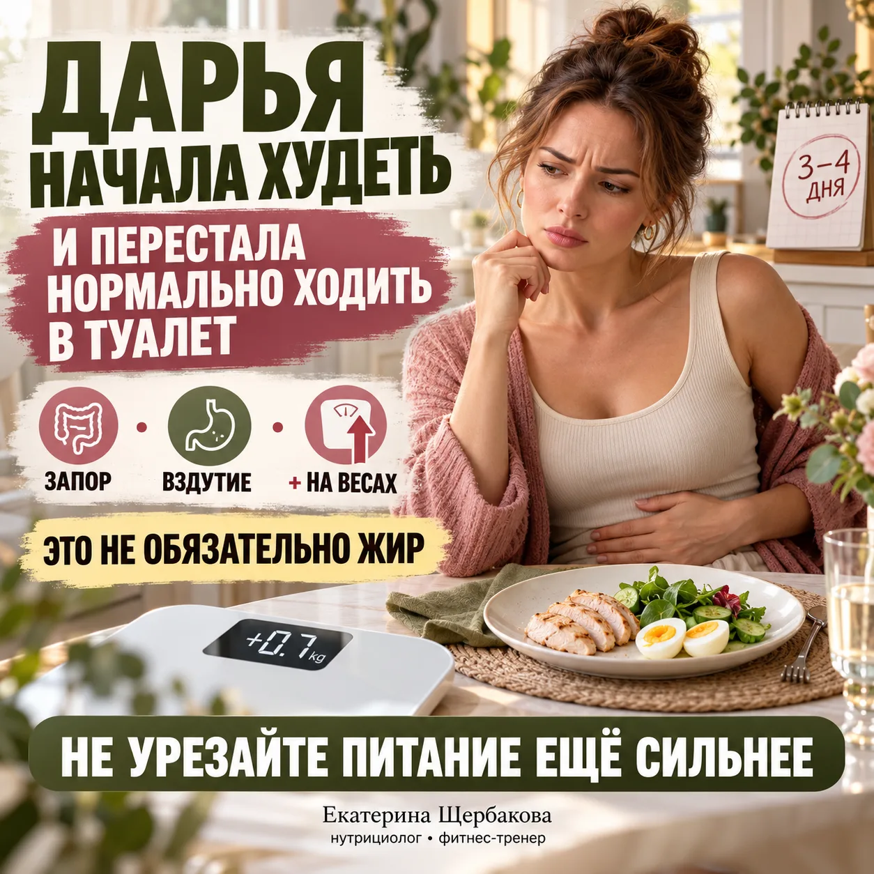 ДАРЬЯ НАЧАЛА ХУДЕТЬ — И ПЕРЕСТАЛА НОРМАЛЬНО ХОДИТЬ В ТУАЛЕТ