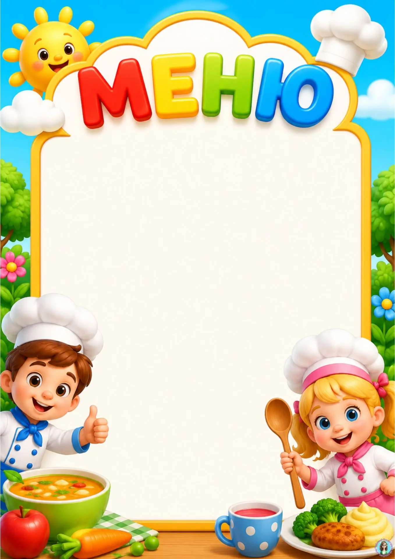 Меню 🍰