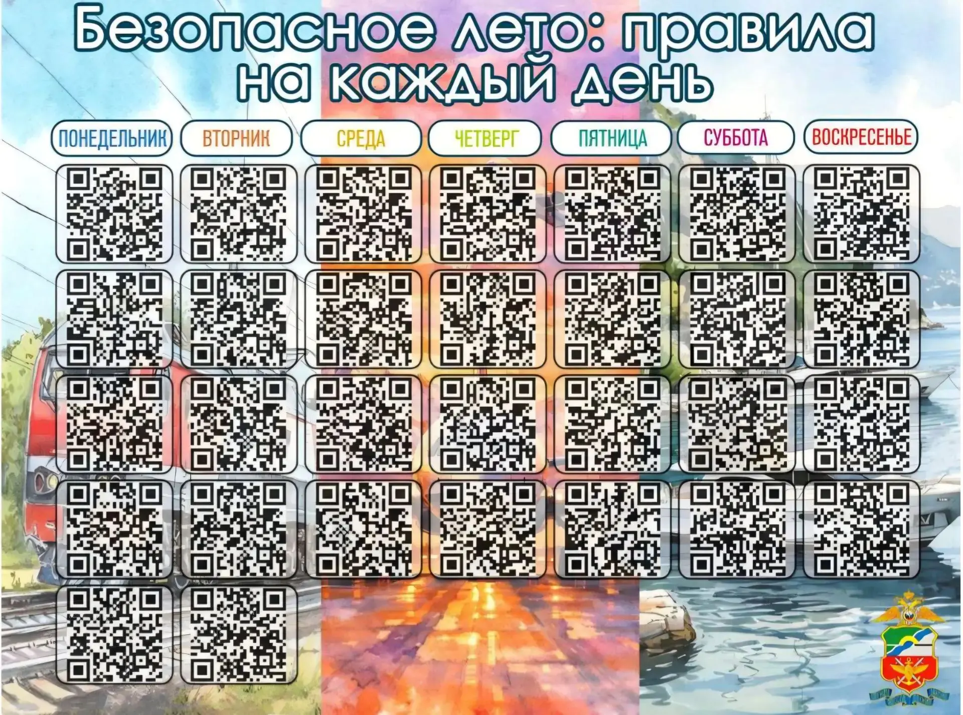 ⚡БЕЗОПАСНОЕ ЛЕТО ⚡
Сканируйте QR-коды и узнайте, как сделать свое лето максимально безопасным