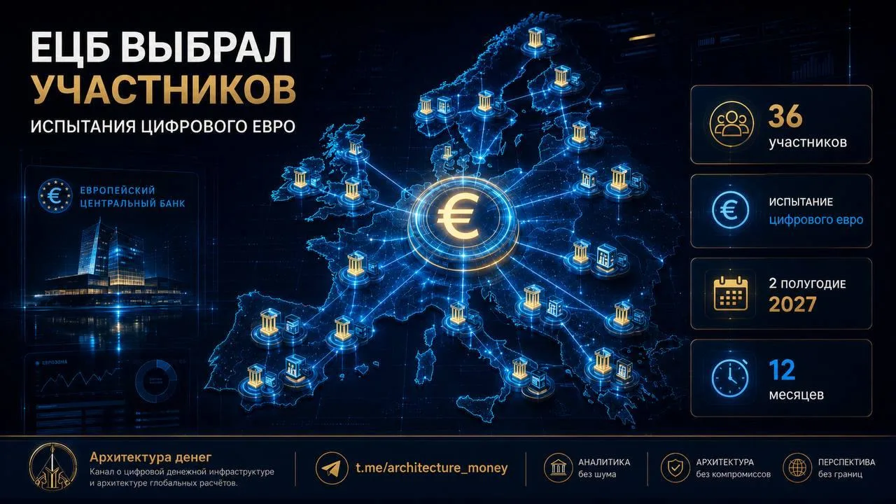 ЕЦБ выбрал участников испытания цифрового евро