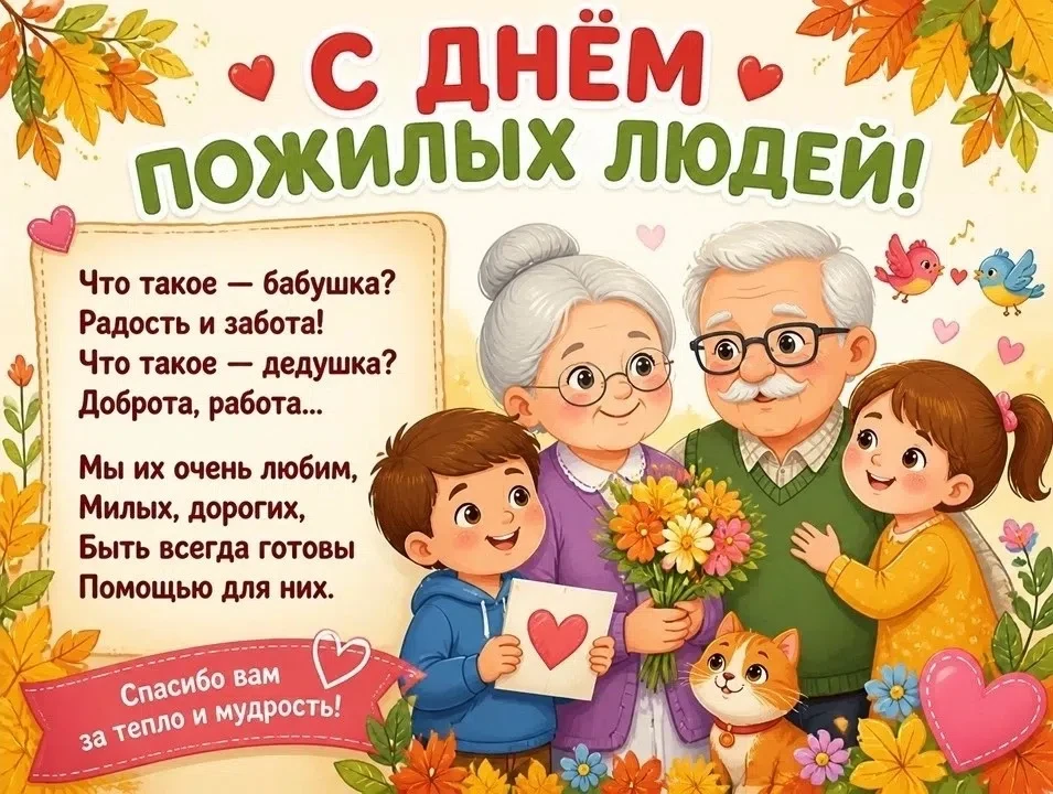 🎉 С Международным днём пожилых людей!