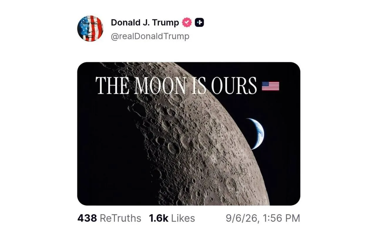 🌓🇺🇲 Дональд Трамп заявил, что и Луна тоже принадлежит США: