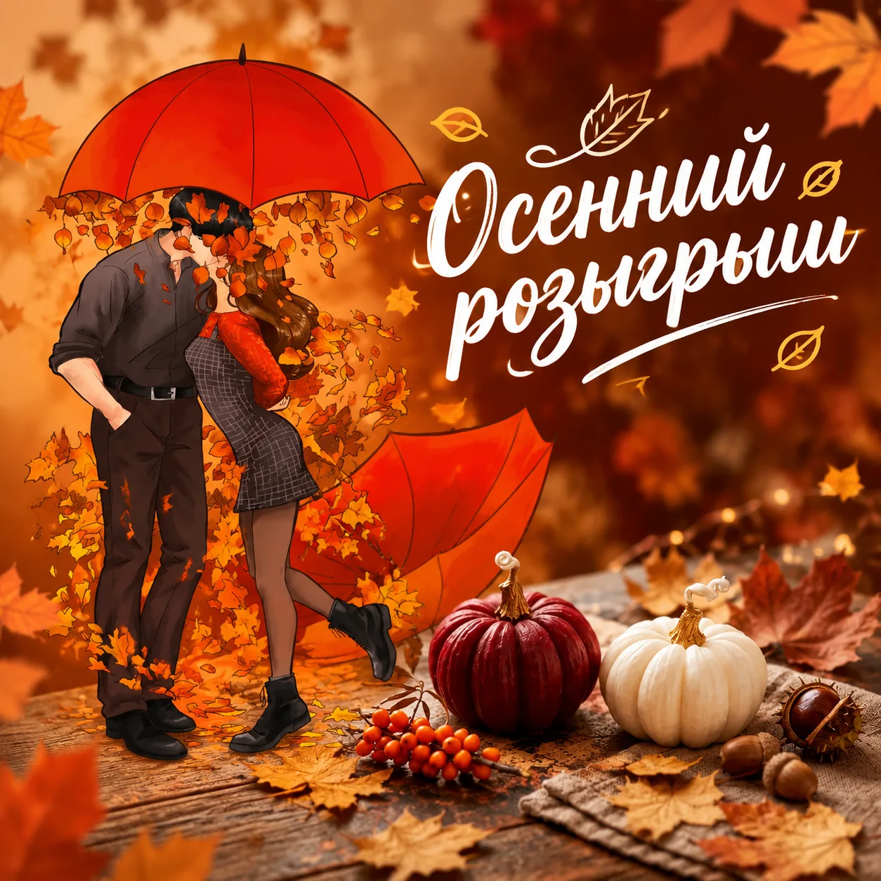 🍁А вот здесь объявила о начале атмосферного осеннего розыгрыша 🍁