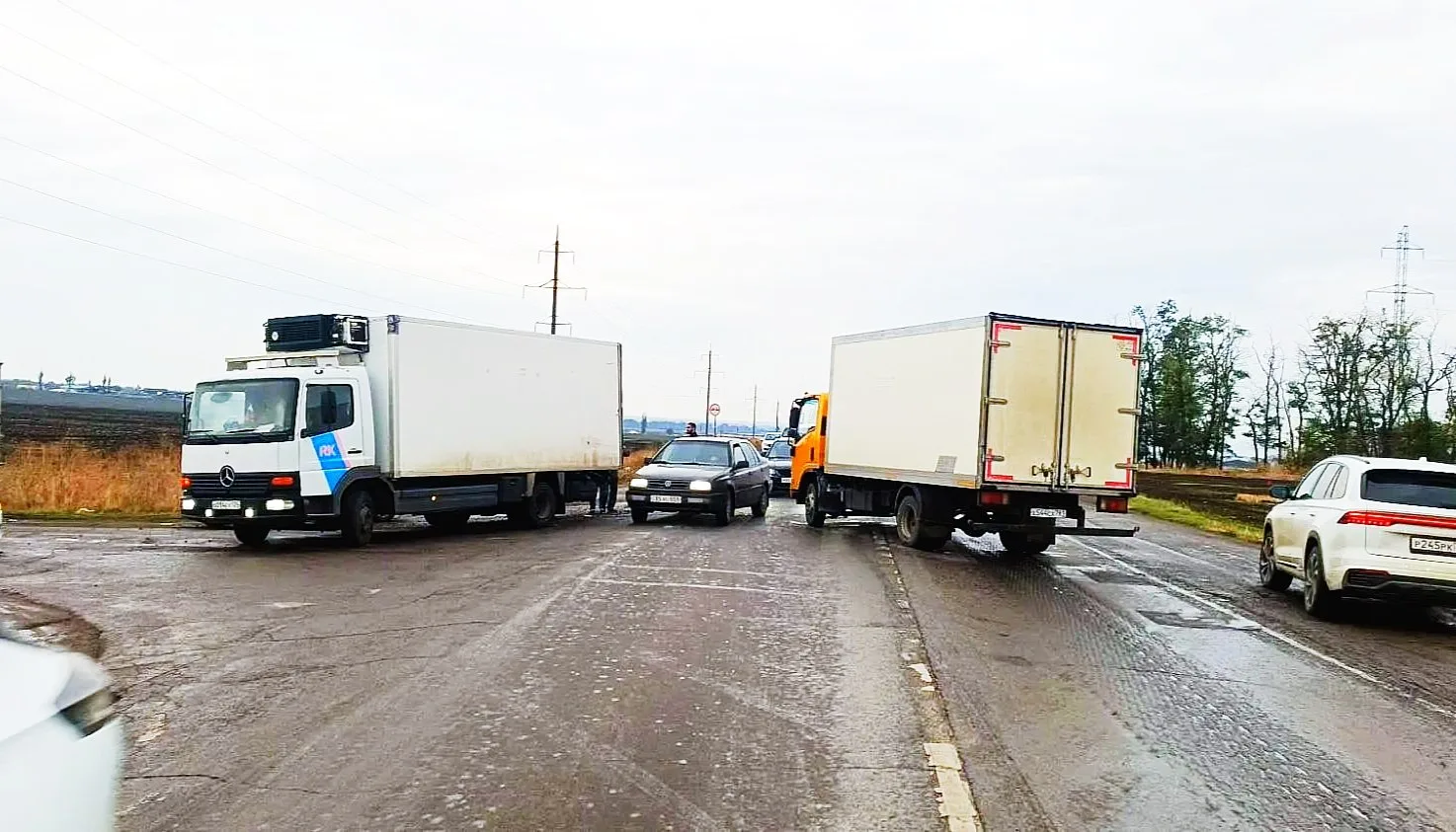 🚨 🚔 ‼️ ДТП сегодня утром на трассе Р-280 «Новороссия» напротив лётки