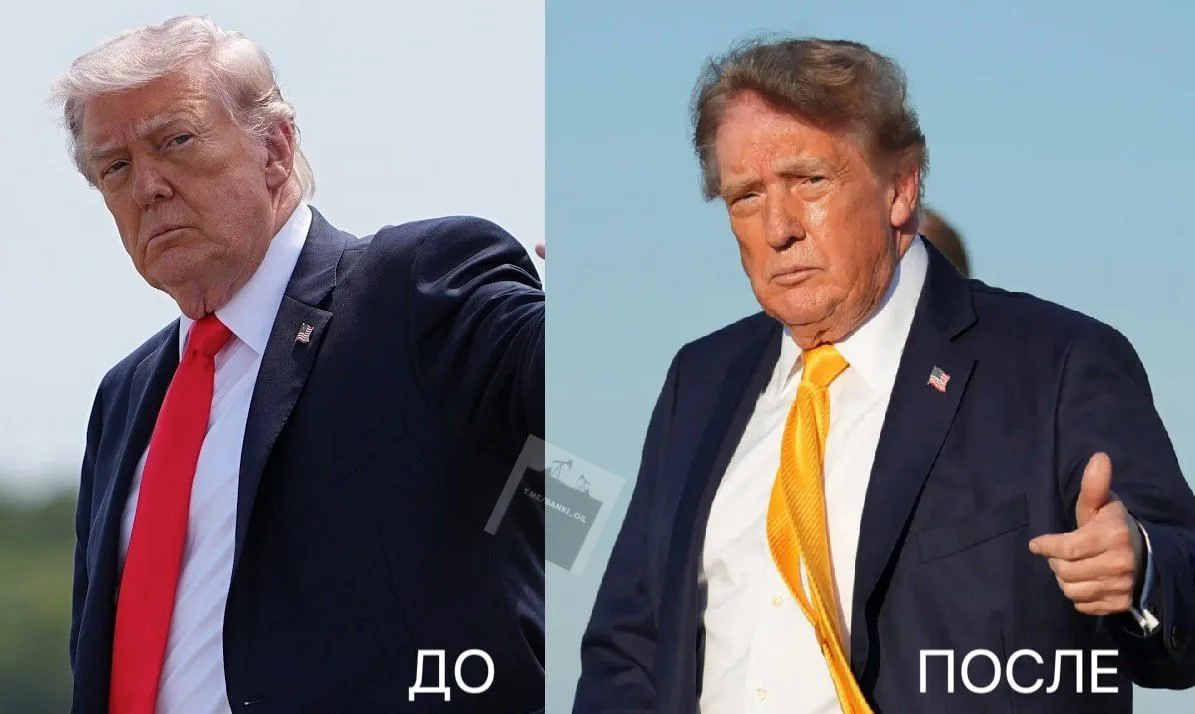 Трамп больше не блондин. Президент США внезапно перекрасил волосы в почти каштановый цвет.