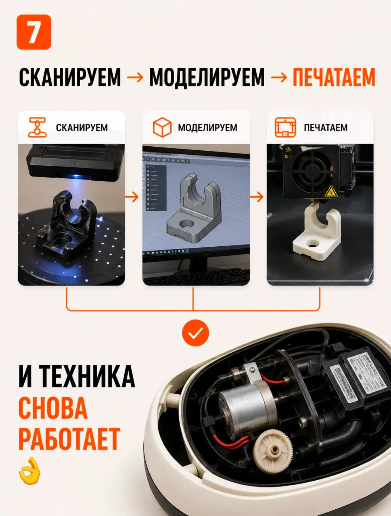 🚫🔧 Из‑за мелочи — не выбрасывайте технику! 🌟  Большинство думают, что 3D‑печать — только игрушки и ф