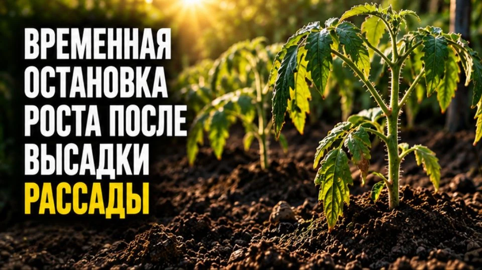 Временная остановка роста после высадки рассады