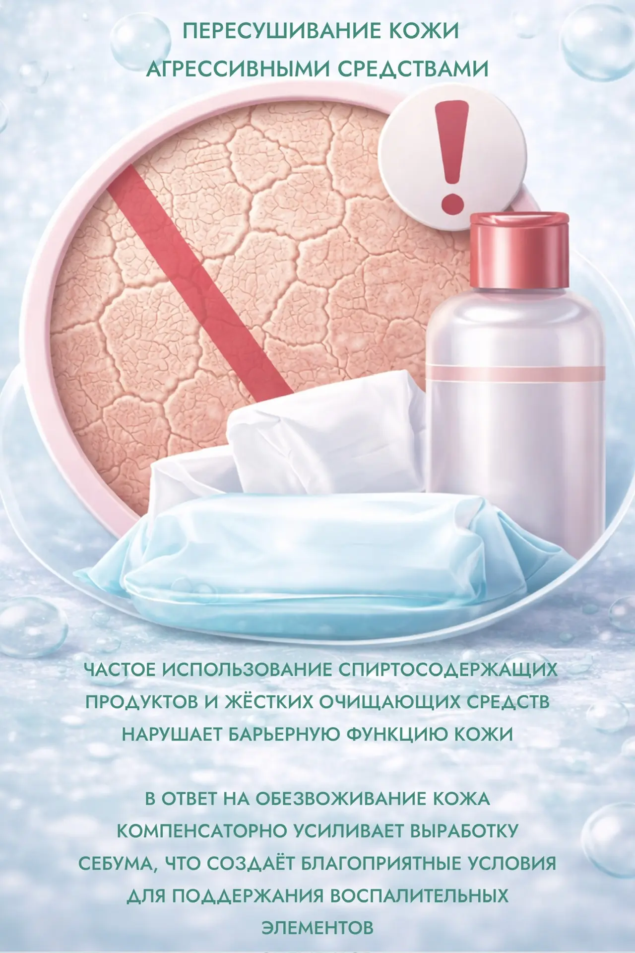 ▫️Разобрали три распространённые ошибки в уходе при акне!▫️  ▫️При акне ключевую роль играет не агре