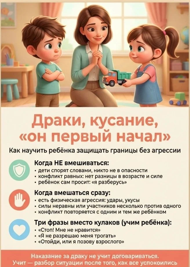 Драки, кусание, «он первый начал» 🥊