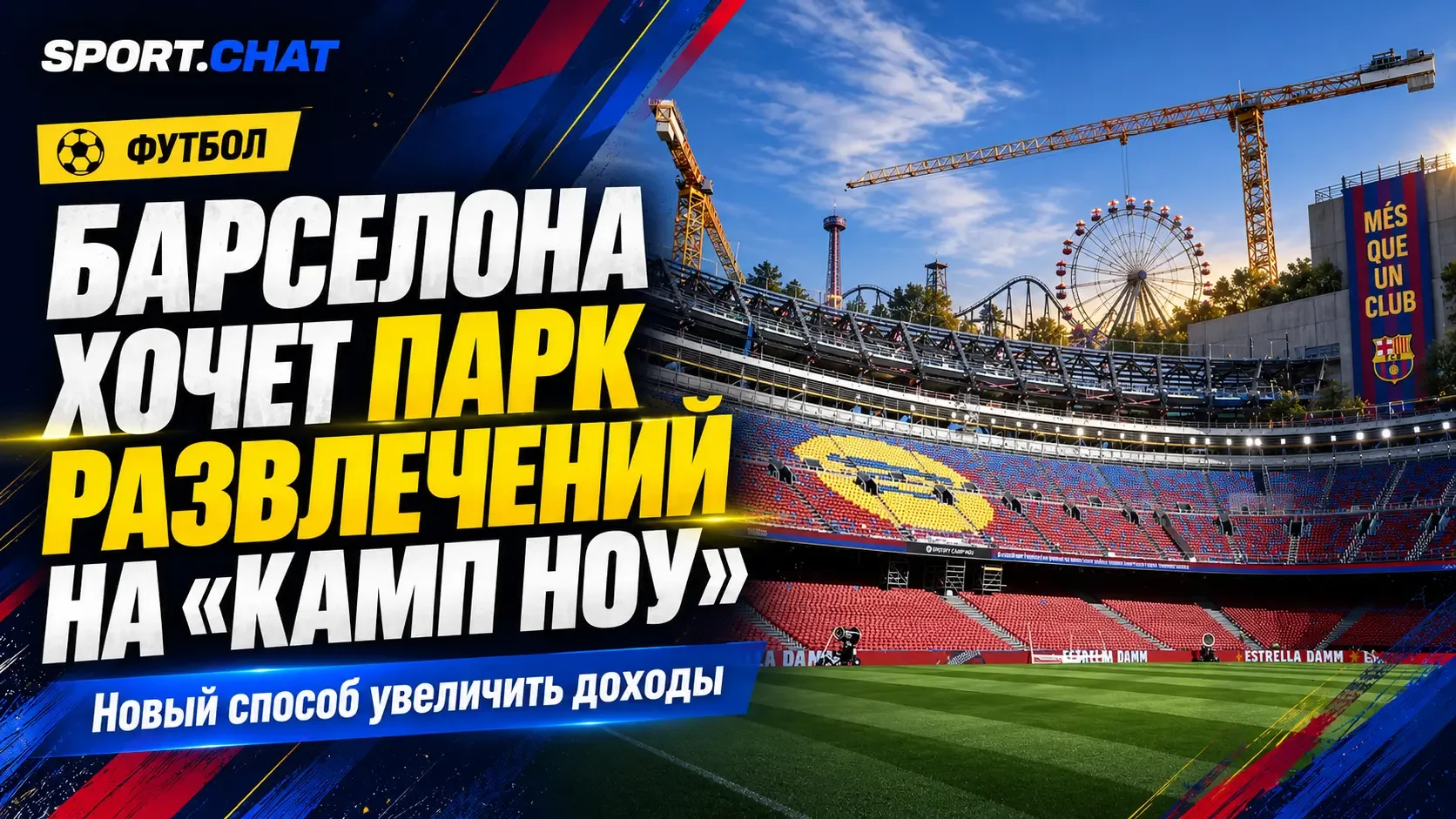 «Барселона» хочет построить парк развлечений на «Камп Ноу»: клуб ищет новые источники д...
