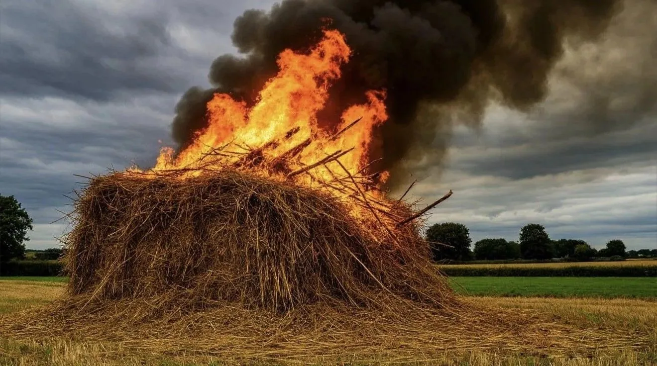 🔥3,5 тонны сена сгорело в селе Большой Монок (Бейский р-н)
