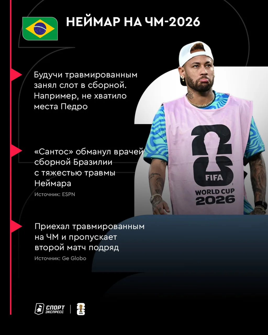 Посол сборной Бразилии на ЧМ — похоже, определились с ролью Неймара в команде 😏