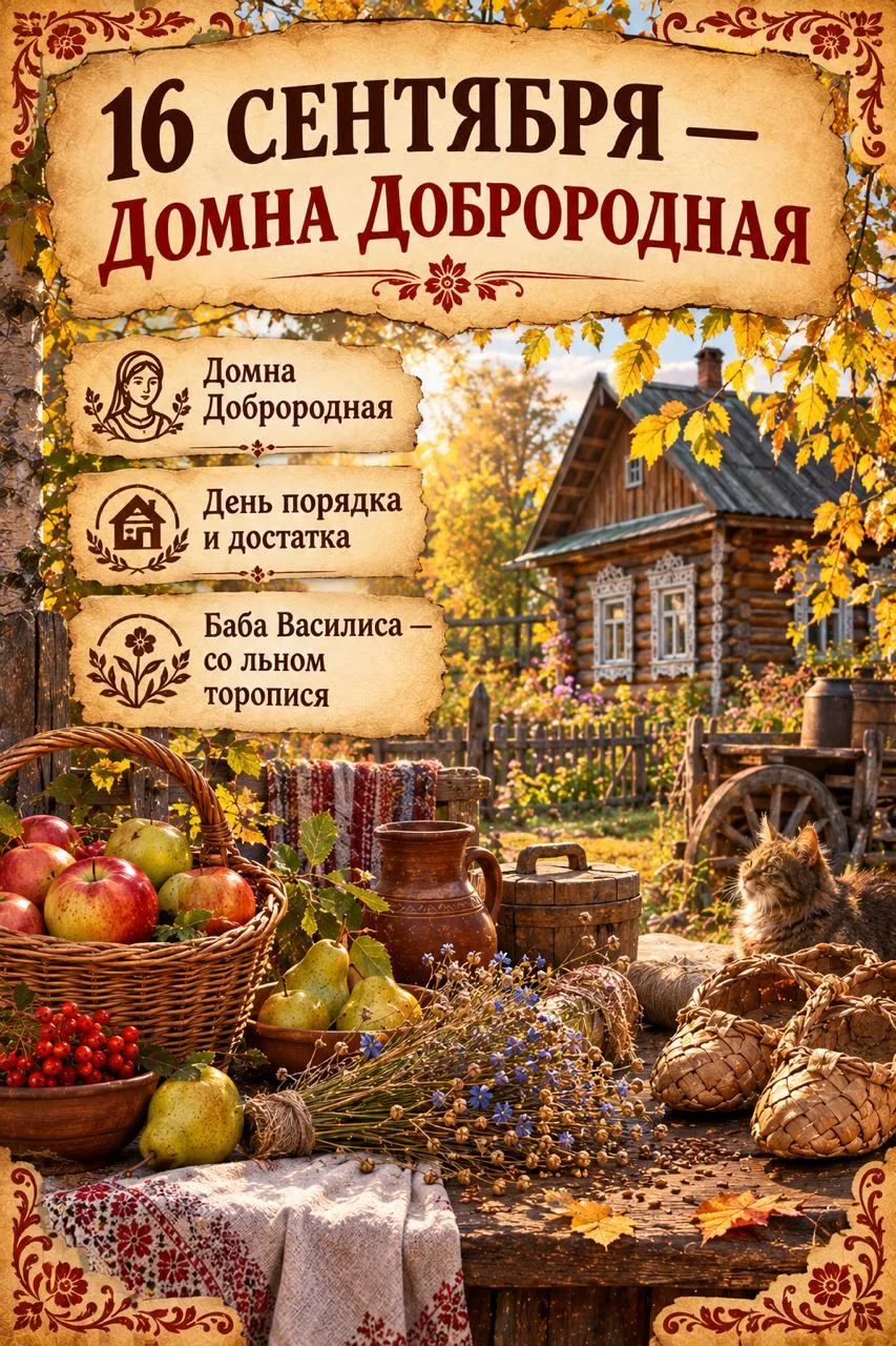 🍂 16 сентября — Домна Доброродная