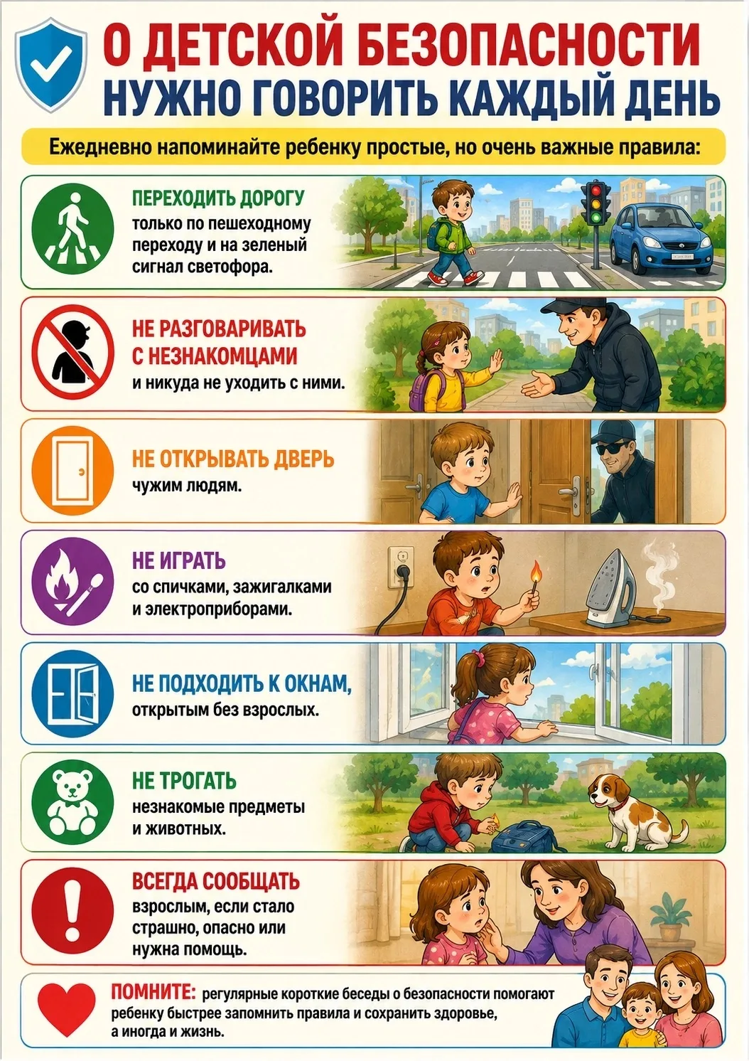 ❤ О ДЕТСКОЙ БЕЗОПАСНОСТИ НУЖНО ГОВОРИТЬ КАЖДЫЙ ДЕНЬ