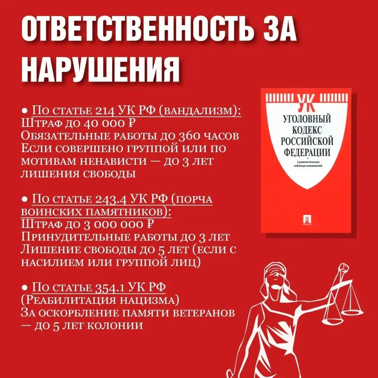 🔥 Как правильно вести себя у мемориалов и памятников? Какая ответственность грозит за нарушения?  Вс