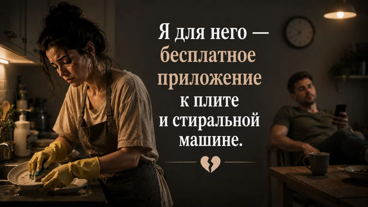 «Я для него просто бесплатное приложение к плите и стиральной машине. Стоит мне прийти ...