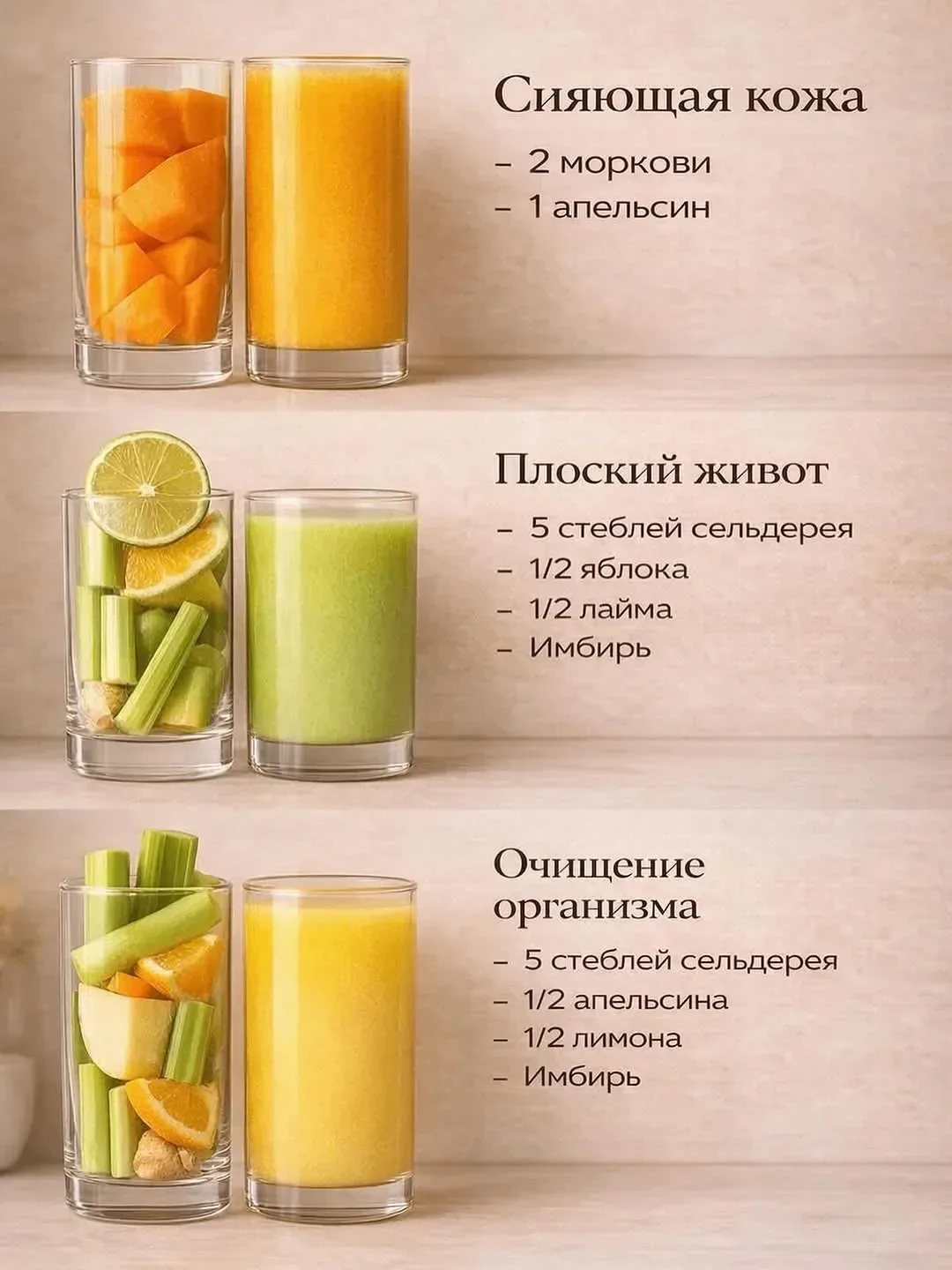 ✨ 3 напитка для красоты и лёгкости