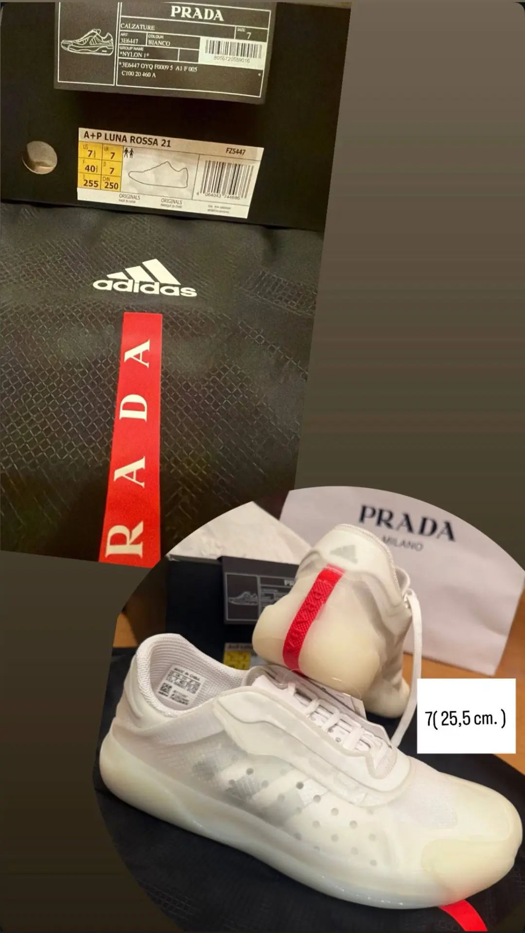 Prada Adidas 
40 25,5 cm 
Можно, Унисекс 
28.800 ₽ с доставкой 
Special price