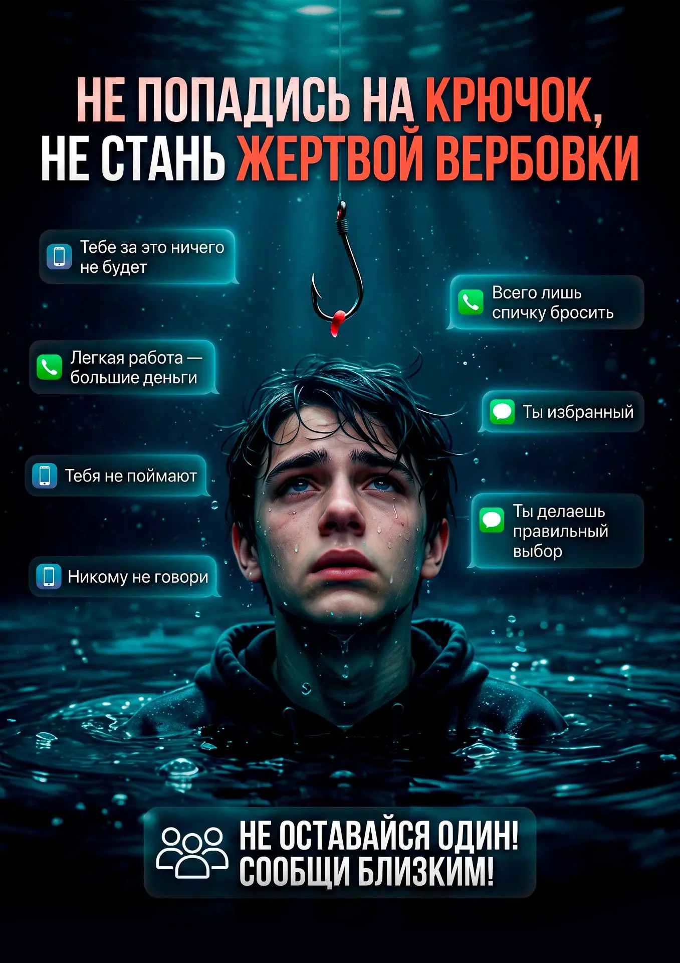 НЕ ПОПАДИСЬ НА КРЮЧОК,НЕ СТАНЬ ЖЕРТВОЙ ВЕРБОВКИ