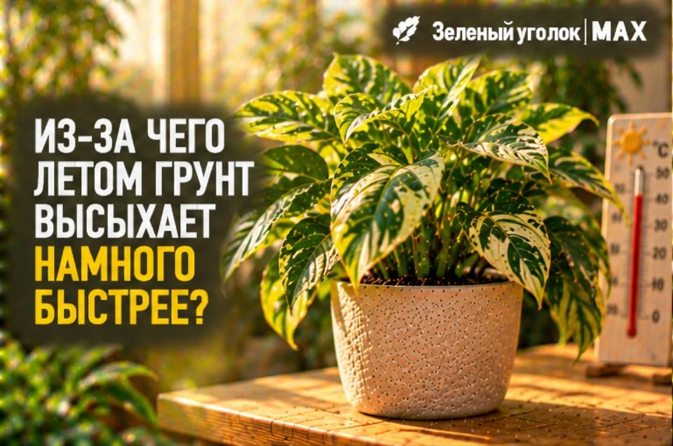 🪴 ИЗ-ЗА ЧЕГО ЛЕТОМ ГРУНТ ВЫСЫХАЕТ НАМНОГО БЫСТРЕЕ?