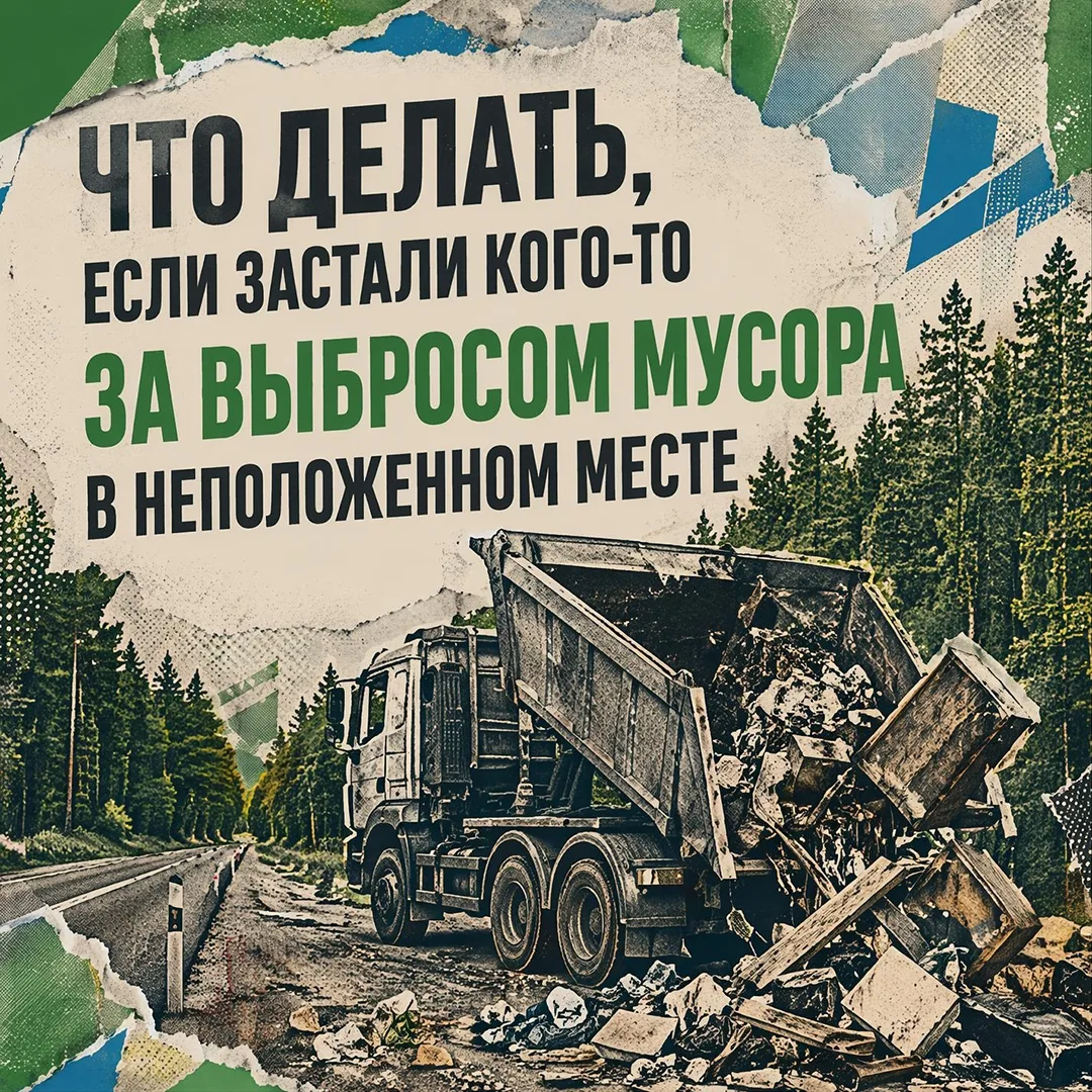 Что делать, если заметили, что кто-то складирует мусор в неположенном месте? 

Часто неподалёку от к