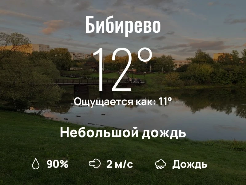 Что с погодой в Бибирево?