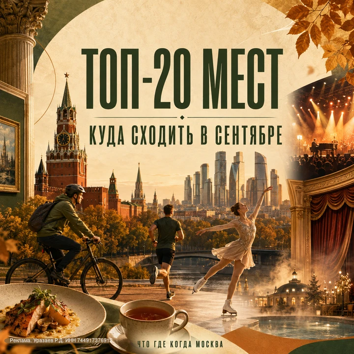 📣 Гид по Москве: 20 мест и событий сентября