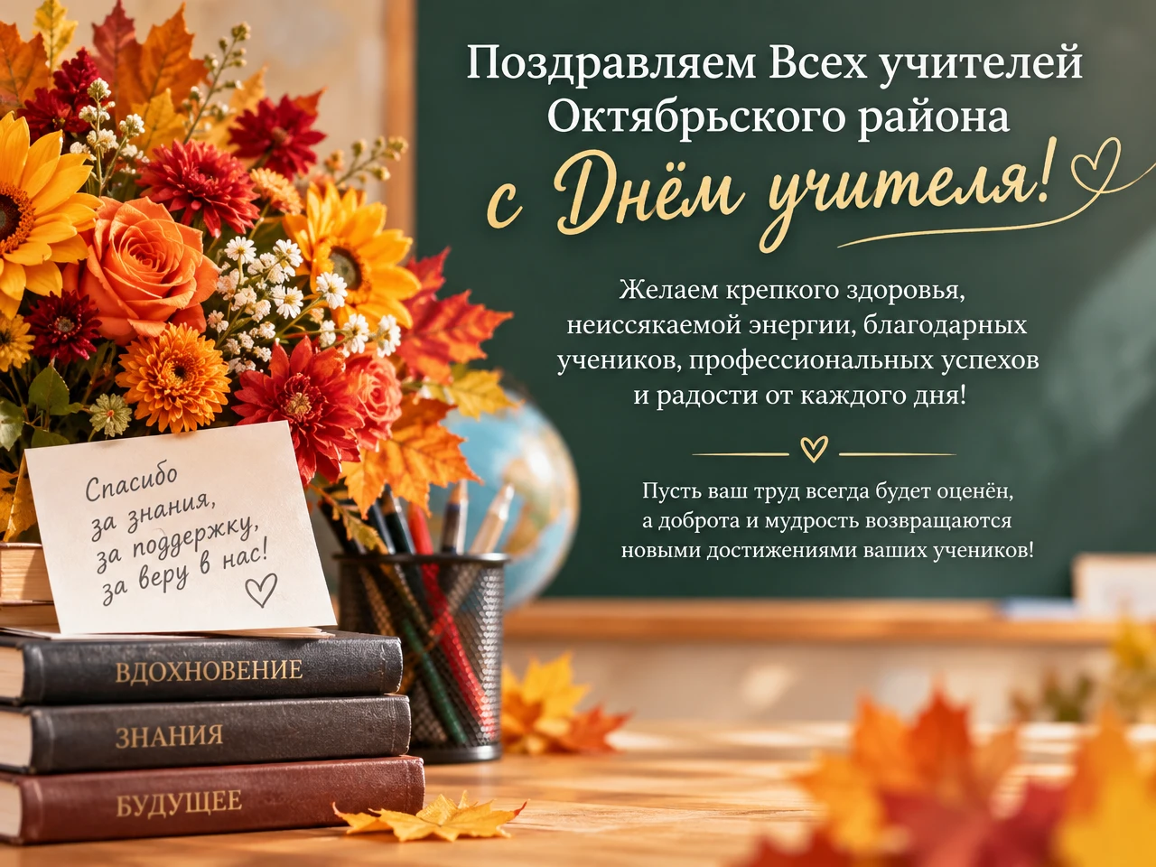 С Днём учителя, дорогие педагоги Октябрьского района!