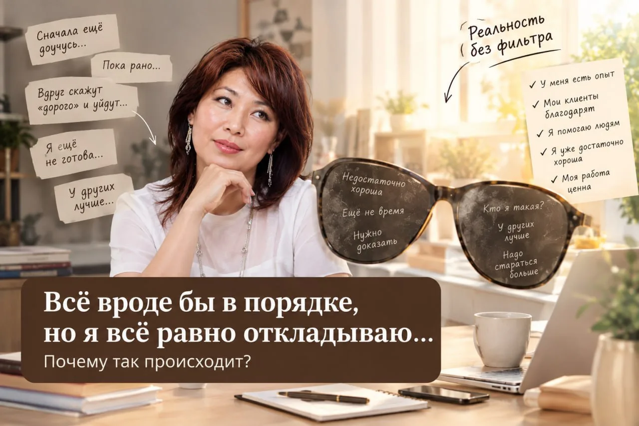 В опросе вы выбрали именно это – «откладываю своё и боюсь заявить о себе, поднять цену».