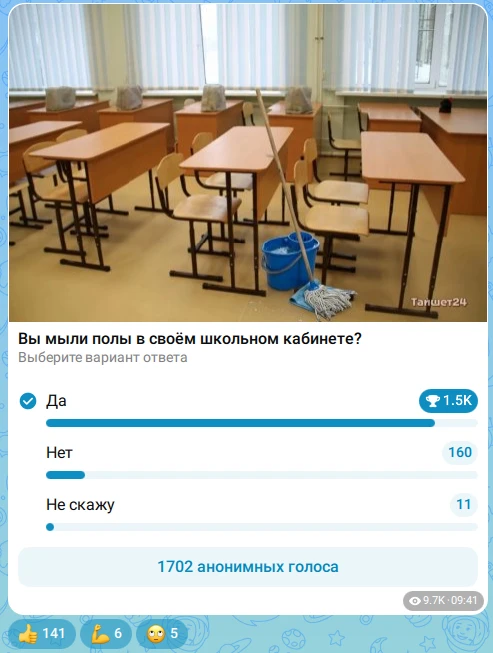 Бесспорно, все мы молодцы. В школьные годы около 90% проголосовавших побывали в шкуре п...