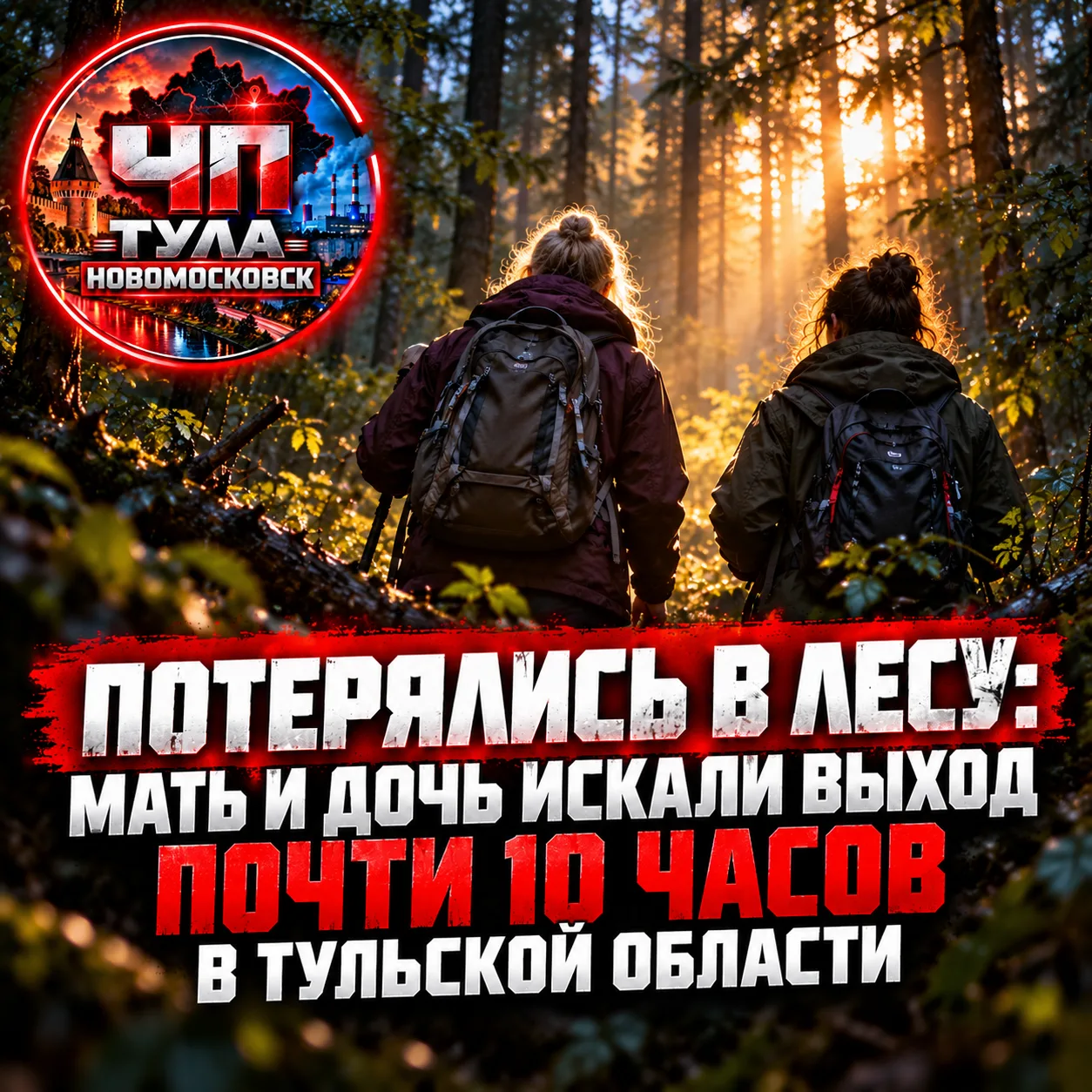 🆘Потерялись в лесу: мать и дочь искали выход почти 10 часов в Тульской области.