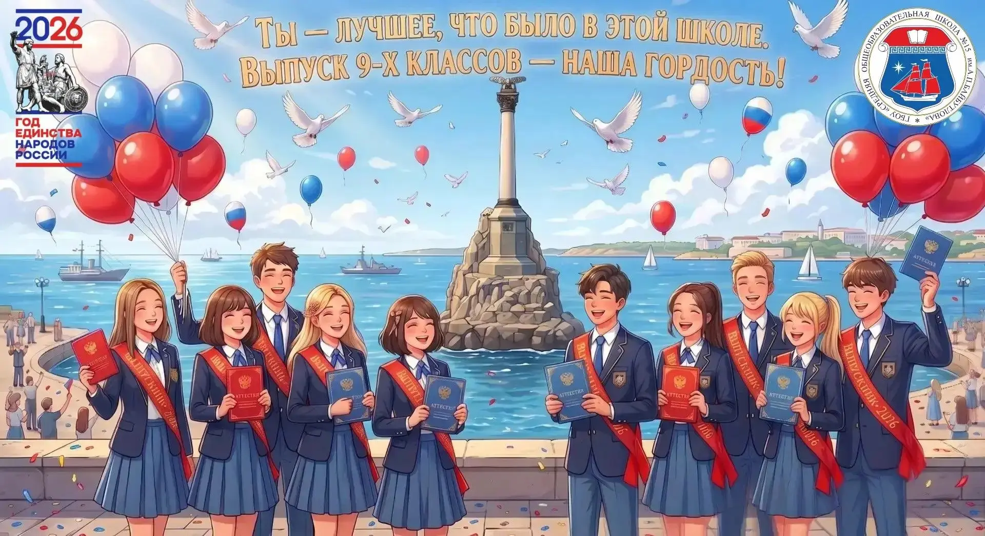 🎓 Дорогие наши девятиклассники! С вашим первым серьёзным аттестатом!
Позади девять лет — целая жизн